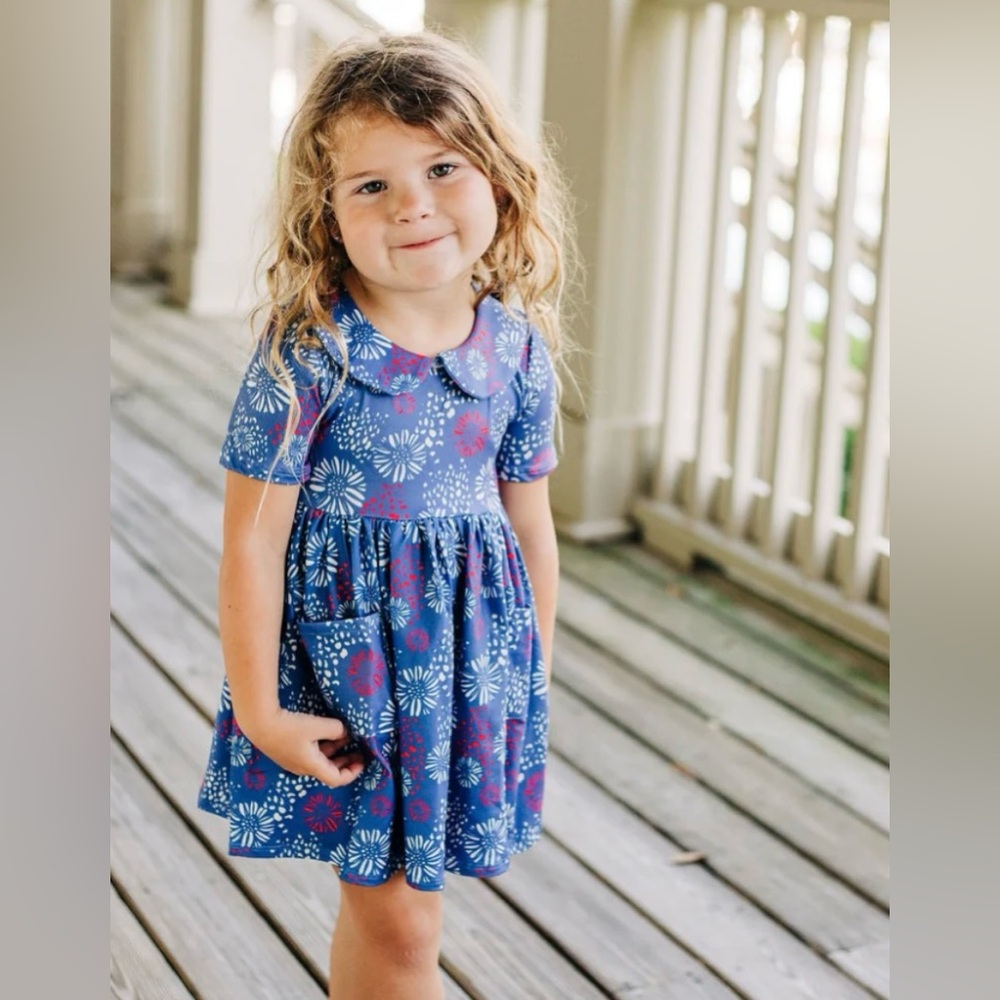 Sugar Bee Girls Fireworks Twirl Dress